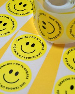 Stickers Gracias por tu compra Amarillo